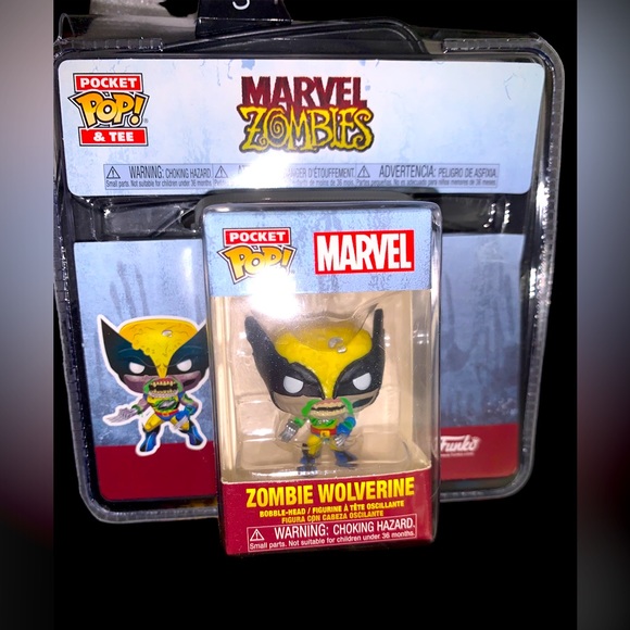 New Unisex Adult S Tee & Pocket Pop Funko Pop figure Marvel Zombie Wolverine - Picture 3 of 6